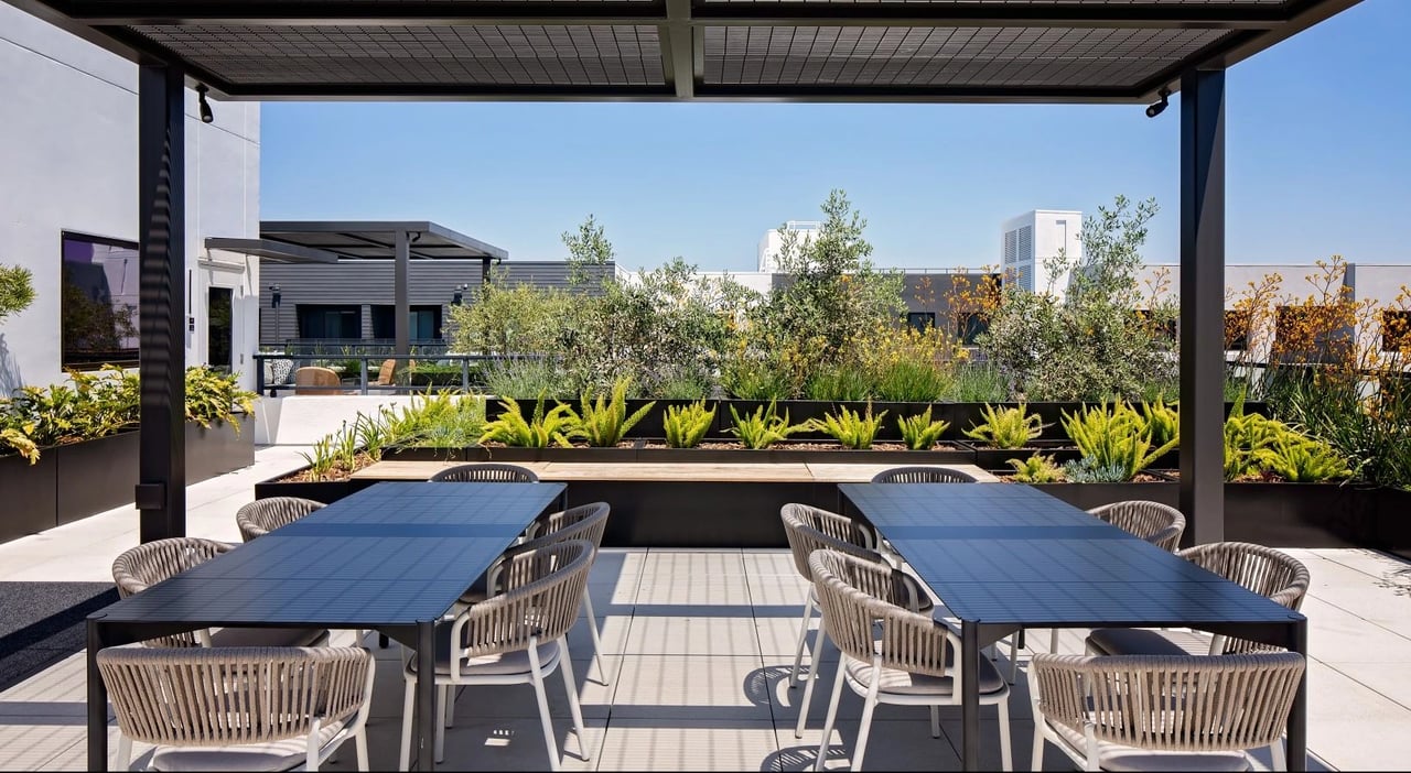 Rooftop dining terrace